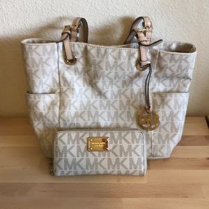 Michael Kors purse with matching wallet